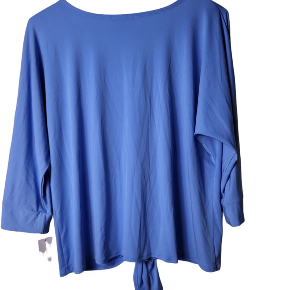 Notations Front Tie buttoned Blouse - Picture 2 of 7